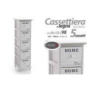 Cajón múltiple de madera blanca blanca CM CM 26 x 32 x 98 H