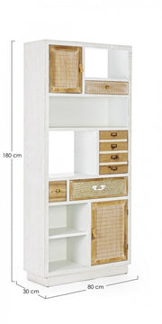 Librería Eloise 3 puertas 3 cajones en madera 180h cm