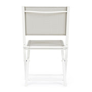 Silla plegable Hilde blanca para exterior