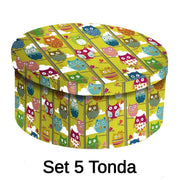 Caja cartón 1-5 búhos cmø40,5x17,8