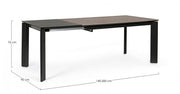 Mesa extensible gris y negra