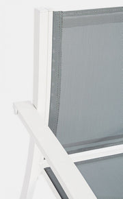 Juego de salón de jardín de 3 piezas en metal blanco Auri