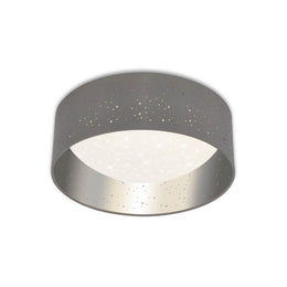 Lámpara de techo LED Stea Scello, Ø 32 cm, 12 W, gris plateado