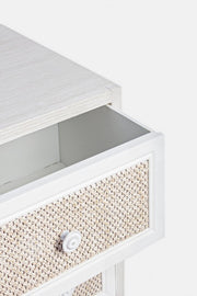 Cómoda 5 cajones MONTIEL estilo rústico blanco antiguo 72,5h cm