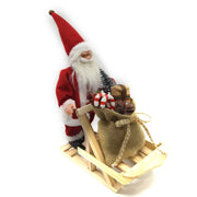 Tela Papá Noel con trineo de regalo rojo cm33x12h30