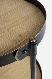 Carrito Jerrod vintage de 3 estantes