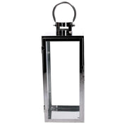 Farol cuadrado metal plateado 1-3 cm21x20,3h52,5