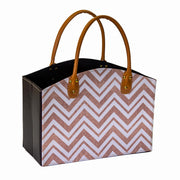 Revistero rectangular ecopiel marrón cm33,5x15,5h25,5