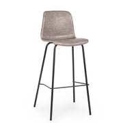 Taburete de bar vintage efecto piel beige Kyra 39 x 44 x 103,5 cm