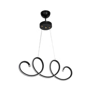 Lámpara colgante LED Afra espiral negra MDL4441