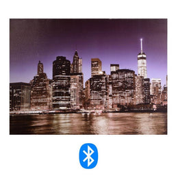 Panel bluetooth con estampado de ciudad nocturna