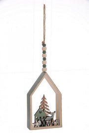 Pendaglio Casetta Cerbiatto Naturale 12x