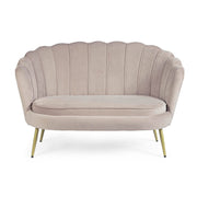 Sofá de 2 plazas efecto terciopelo gris claro Giliola