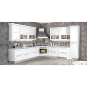 Campana extractora de esquina BROOKLYN en acero inoxidable bruñido 105x105 cm