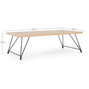 Mesa de centro industrial de estilo vintage DISTRICT 120x60x h36 cm
