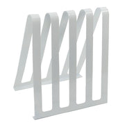 Revistero de metal blanco 4 plazas cm31x22h36