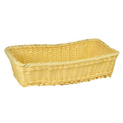 Cesta expositora rectangular de poliratán natural cm40x20h10