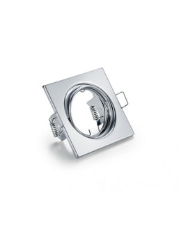Foco Empotrable Cuadrado Jura 1xGU10 Cromo 8x8 cm Trio Lighting