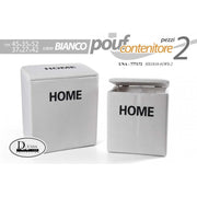 Bortabiandcheria gorrateo con contenedor de pouf blanca limpia