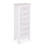 Cajonera clásica en madera blanca 6 cajones Charlene