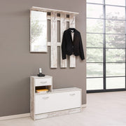 Mueble armario de entrada vintage blanco 100x25xh.180 cm