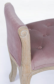 Banco individual clásico madera terciopelo Diva 71 x 48 x 60 cm