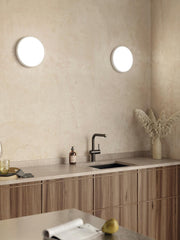 Plafoniera de aluminio fundido, difusor termoplástico opalino, 28W, 3700 lúmenes, luz cálida, IP65 grafito