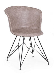 Silla vintage Loft negro beige 56 x 54 x 76 cm