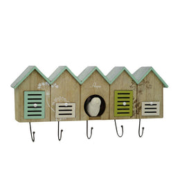 Perchero de madera 5 plazas 4 cajones casita cm49,5x23x9,5