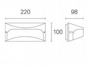 Aplique 10W Led 4000K línea domo grafito