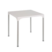 Mesa Prime en polipropileno blanco cuadrada 70x70