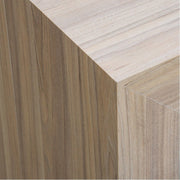 Mesa consola extensible con estructura plegable, acabado olmo, 90x50-300 cm