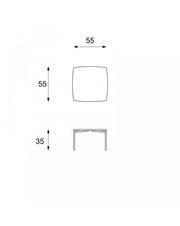 Mesa de centro 45 x 45 x 45h - Hiedra