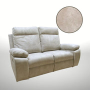 Sofá Milano 2 plazas 2 sillones reclinables manual beige