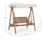 Mecedora 2 plazas 185x112x188h cm