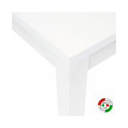 Libro de aperturas para mesa de comedor Frassinato blanco en madera de melamina cm 90x90 - 180
