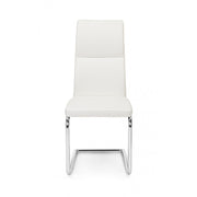 Silla de diseño en ecopiel blanca THELMA 44x58x h104 cm