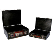 Caja madera marrón rectangular 1-2 cm36x29h17