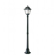 Lámpara de pie de aluminio fundido, difusores de vidrio transparente, altura máxima 210mm, alimentación 230V, potencia máxima 100W negro