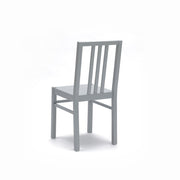 2x Silla de madera lacada gris claro 39,5 cm x 39,5 cm A. 86,5 cm