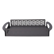 Bandeja de metal flechas gris oscuro rectangular cm41x20h6,5