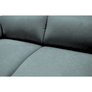 Sofá Alenda 3 plazas con patas cuadradas color ceniza oscuro 201 x 92 x 98 cm