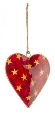 Pendaglio Star Cuore Rosso 12x