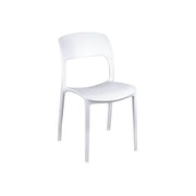 Silla De Jardín En Polipropileno Blanco Risto 47X52X H83 Cm