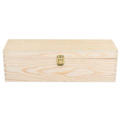 Caja de vino de madera natural para 1 botella de champagne cm38x13h12
