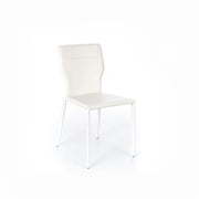 Silla en polipiel blanca