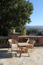 Sillón de jardín lucrezia cm 60 x 60 xh 82-47 nogal con cojín