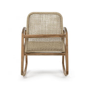 Mecedora de exterior en madera de teca natural ADELITA 62x84x h86 cm