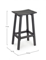 Taburete de bar Skipper Negro h71cm