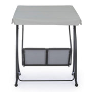 Mecedora biplaza acero Antracita GRELY 145x120x h185 cm